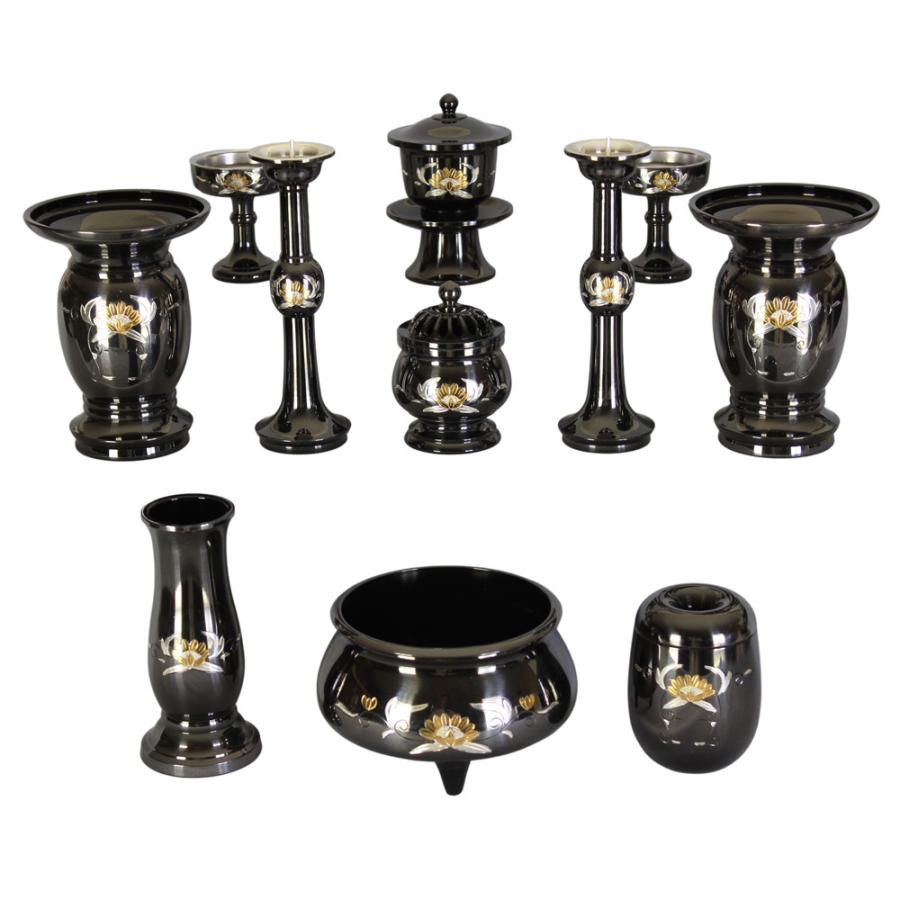 仏具 セット 十一具足 平安型 黒光ブロンズ 彫入 4.0寸 仏具 セット 十一具足 平安型 黒光ブロンズ 彫入 3寸⁄仏具 高級仏具 仏壇仏具セット | 仏壇・位牌のなーむくまちゃん工房