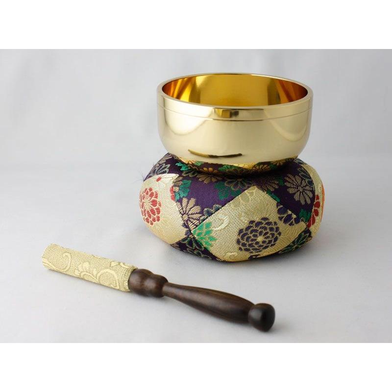 なーむくまちゃん工房 おりん 夢想リン 本金メッキ 3.2寸 仏壇 おりん