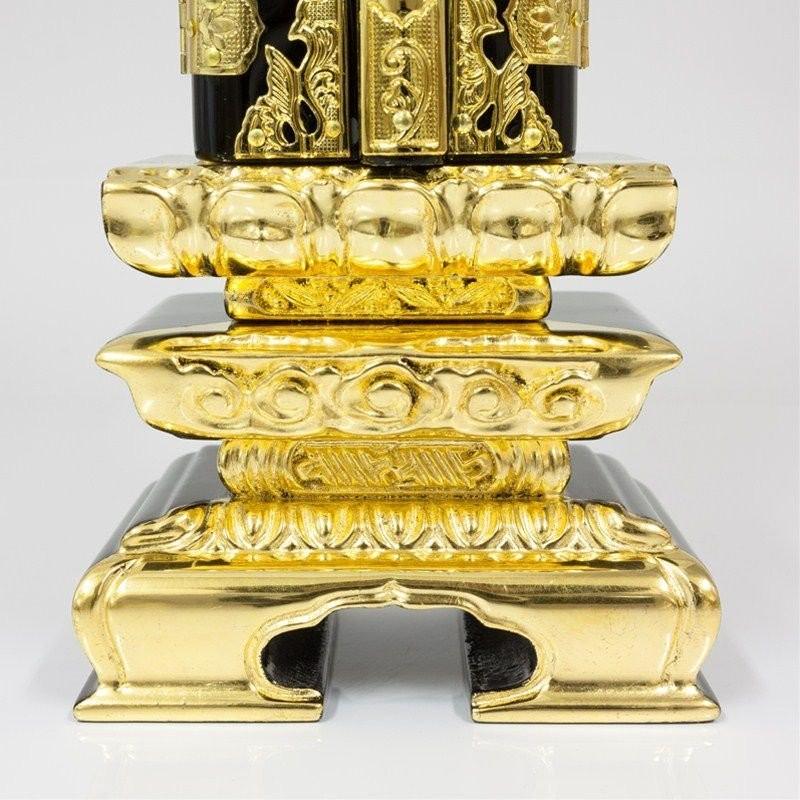 なーむくまちゃん工房 繰り出し位牌 塗り位牌 前金二重回出 3.5寸 高さ