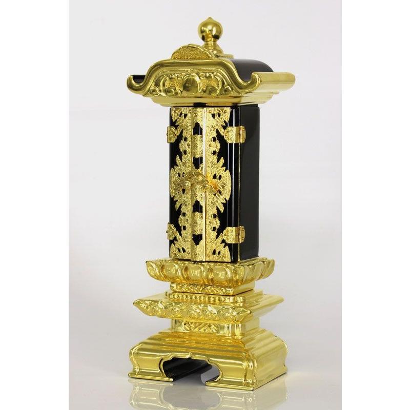 なーむくまちゃん工房 繰り出し位牌 塗り位牌 三方金雲二重回出 4寸