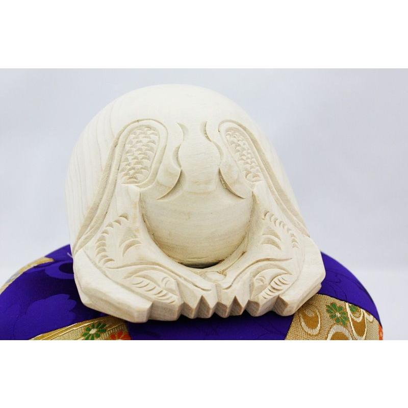 木魚セット 本楠 並彫り 3.5寸 一式 布団6寸、撥 バイ 4号 :10021123