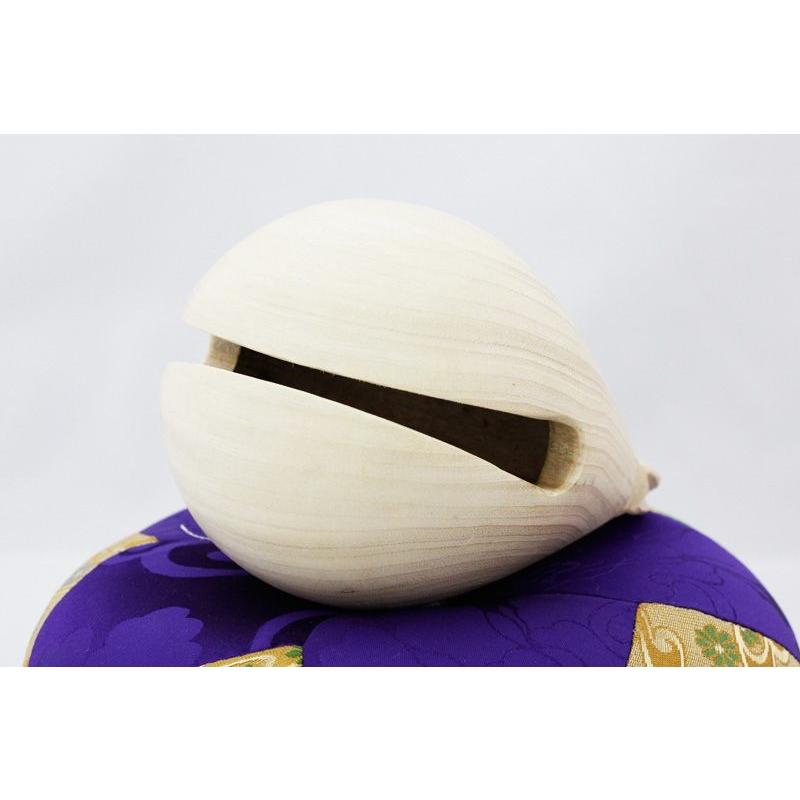 木魚セット 本楠 並彫り 3.5寸 一式 布団6寸、撥 バイ 4号 :10021123