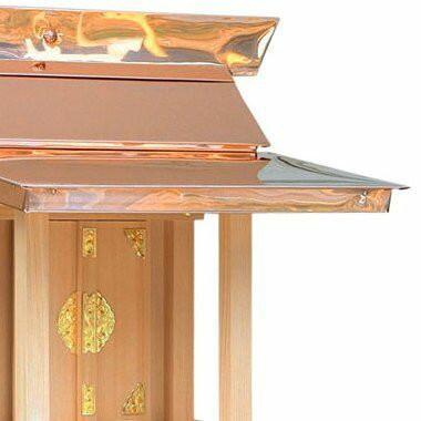 外宮 板宮造り 6寸 高さ49cm 国産品 ヒノキ製 No.60 向拝宮 外祭用祠_1