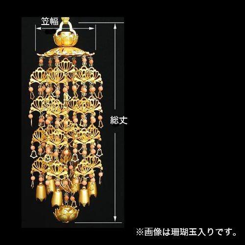 真鍮 透し瓔珞 ようらく 天然石水晶 消メッキ 1対 中 4号_4