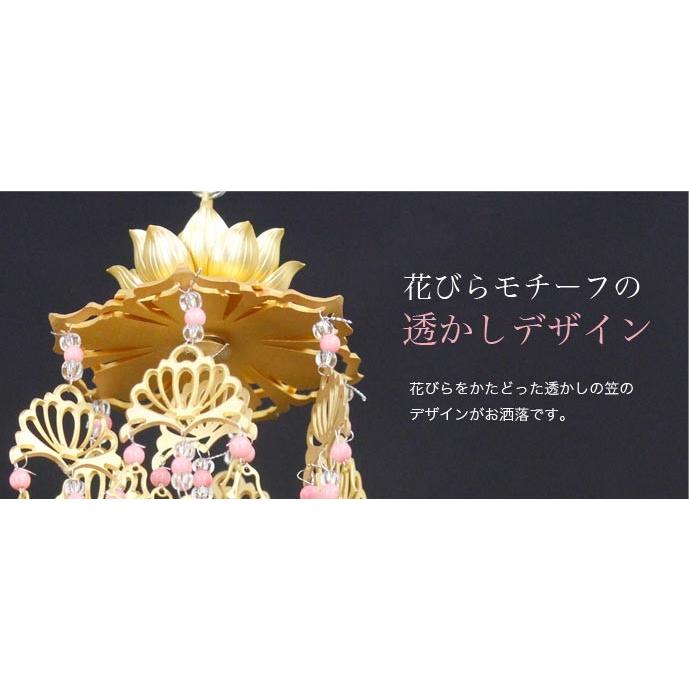 真鍮 透し瓔珞 ようらく 天然石水晶 消メッキ 1対 中 4号_6
