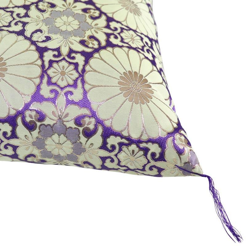 なーむくまちゃん工房 座布団 仏壇用 蓮華・紫 お坊さん用 日本製 法事