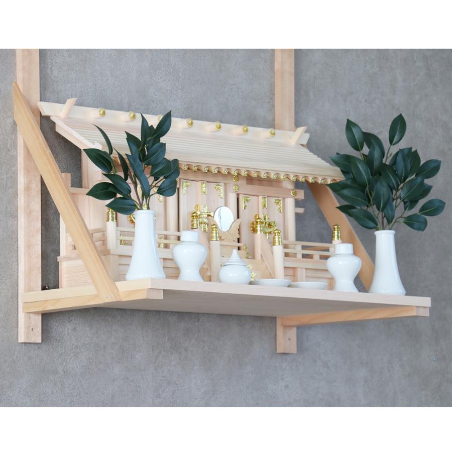 なーむくまちゃん工房 木製神棚用 棚板 大 幅76.5cm 神棚台 木製 神具