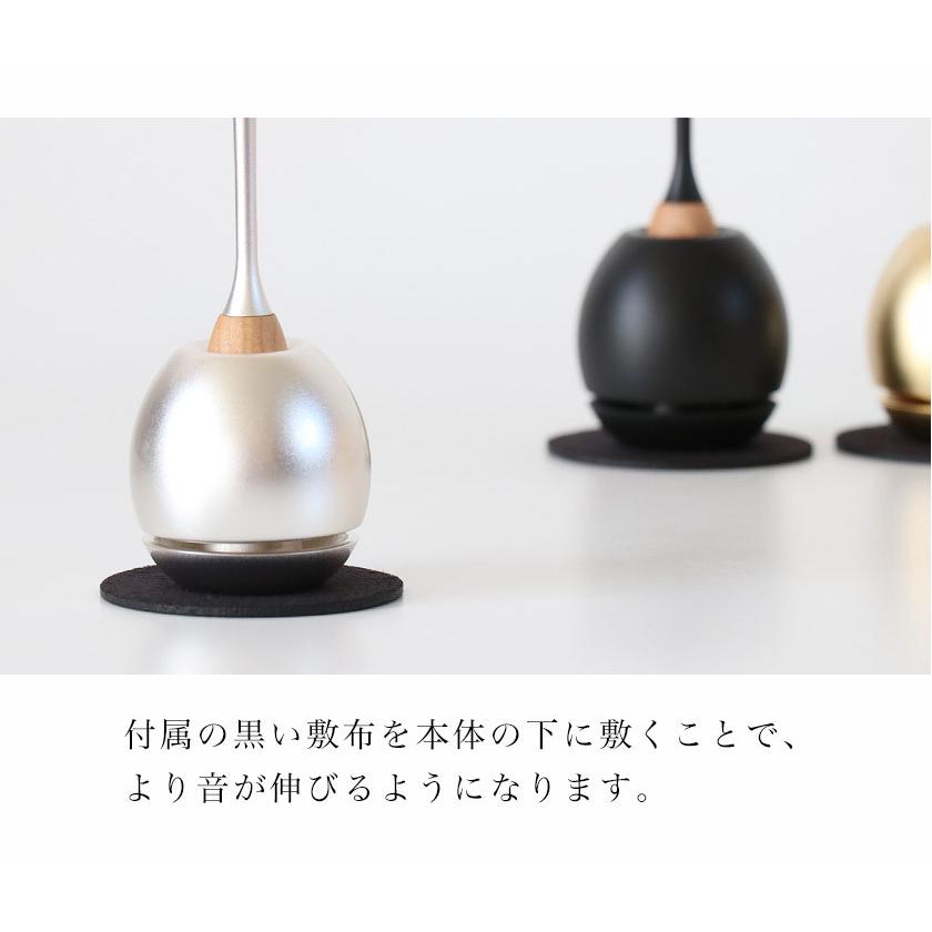 仏具 おりん チェリンミニ 日本製のお洒落なおりん Cherin 金色 銀色 黒色 ゴールド シルバー ブラック 仏壇 リン｜kumada｜08