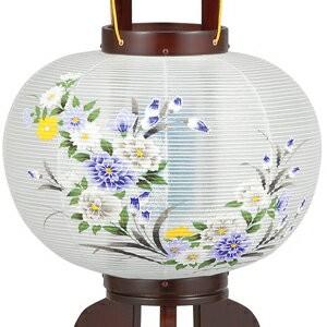 盆提灯 天然木民芸塗ブラウン色 No.153 9号 回転行灯 マグネット組立式 絹張 盆ちょうちん お盆 提灯 初盆の画像