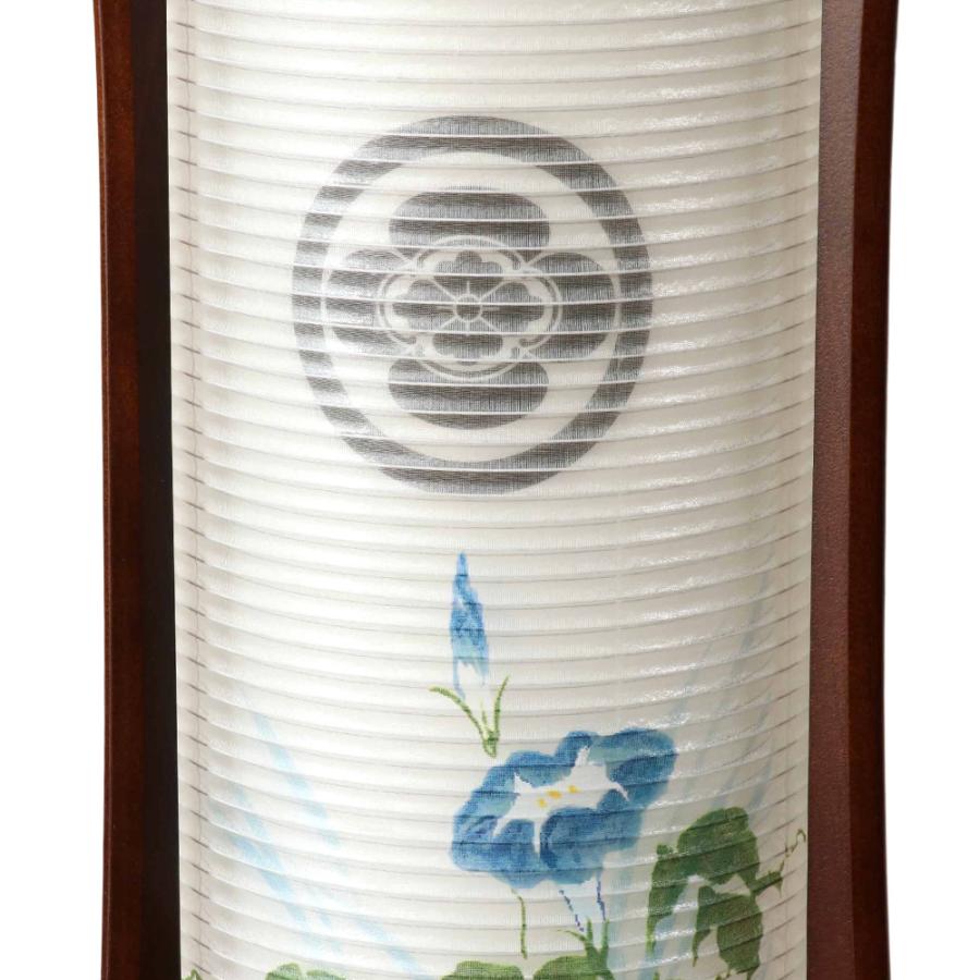 盆提灯 モダン 朝顔 No.2906 モダン 行灯 シール家紋入 外絹張二重 盆ちょうちん お盆 提灯 初盆 岐阜提灯 日本製 国産の画像