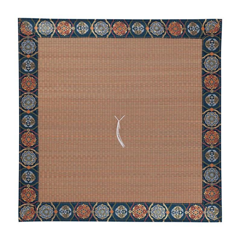 夏用座布団 天然い草使用 新錦・錦5 紺色 No.41