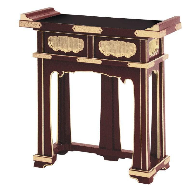 新型椅子式導師机 朱塗天黒面金箔押 金具付 1451-2500