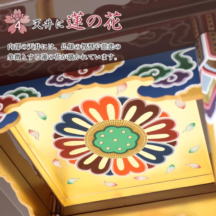 なーむくまちゃん工房 花御堂 1.5尺 3点セット（本体＋屋根用・柱用花