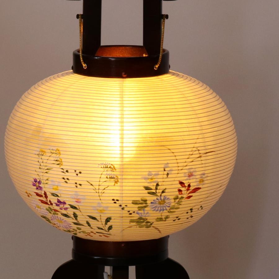 盆提灯 天然木民芸塗 ブラウン色 No.6021 8号 コードレス LED 1個 半対 マグネット組立式 外絹張二重 盆ちょうちん お盆 提灯 初盆 岐阜提灯 日本製 国産の画像