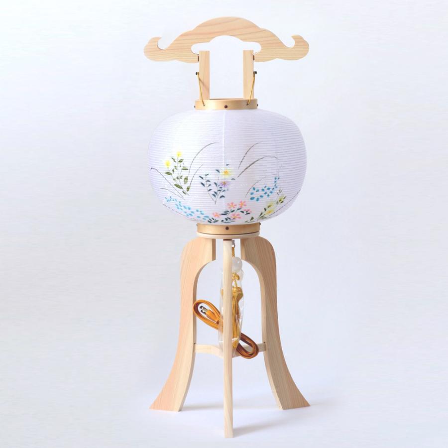 なーむくまちゃん工房 盆提灯 天然木 白木 No.341 9号 大内行灯 1個 半