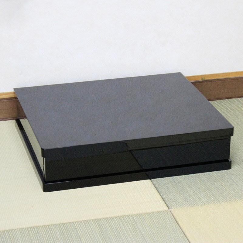 なーむくまちゃん工房 仏壇ヨケ台 黒塗り 小サイズ 幅45cm 膳引き付