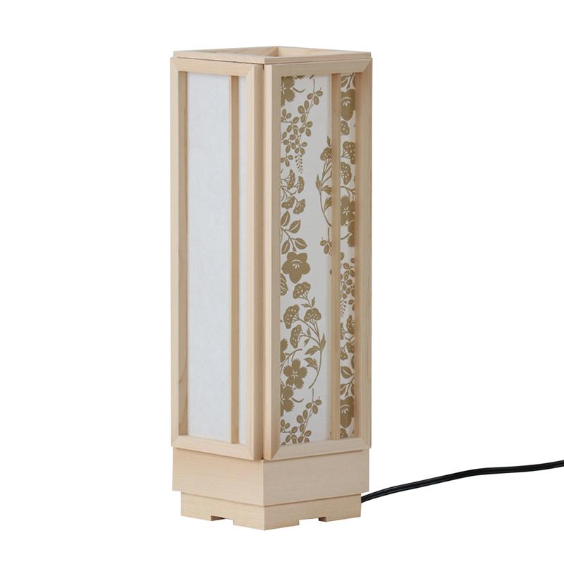 なーむくまちゃん工房 盆提灯 モダン 美濃和紙 風雅 花唐草 小 m34579