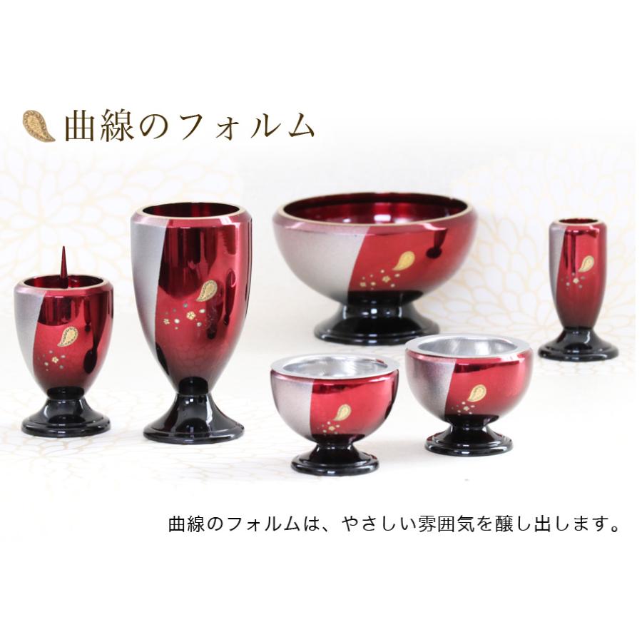 仏具 セット ビアンカＤセット 家具調仏具 ビアンカ ＆国産おりんセット＆掛軸 仏具セット おしゃれ_2