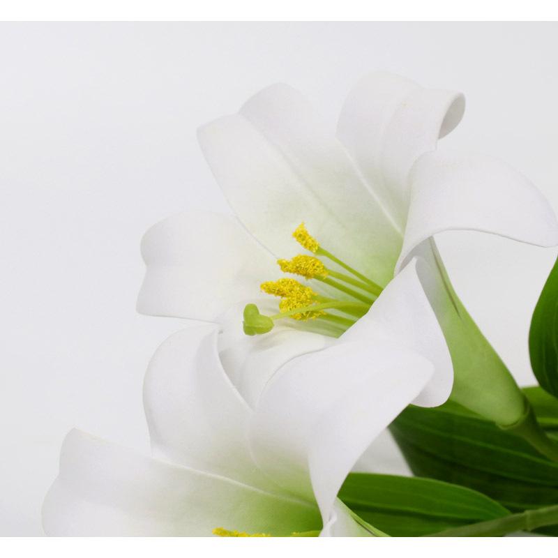 21人気特価 造花 鉄砲百合 白 総高さ約67cm 水上約37cm 仏花 お供え ゆり ユリ 床の間 Materialworldblog Com