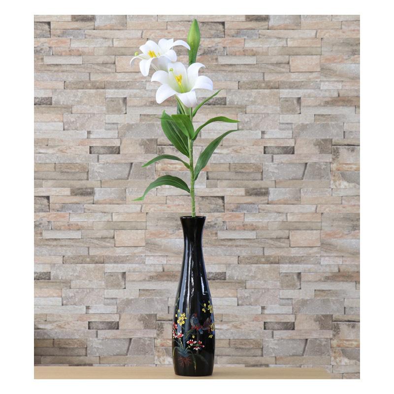 21人気特価 造花 鉄砲百合 白 総高さ約67cm 水上約37cm 仏花 お供え ゆり ユリ 床の間 Materialworldblog Com