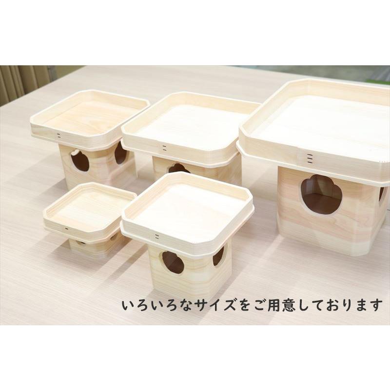 なーむくまちゃん工房 三宝 4寸 ひのき 神棚 神具 鏡餅 御供 祭壇 供物