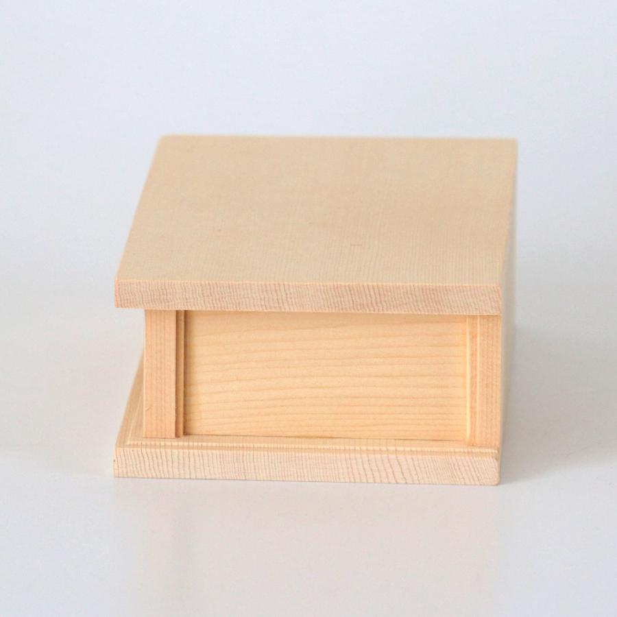 なーむくまちゃん工房 桧木製 四角仏像台 小サイズ 幅10.5cm : 仏壇