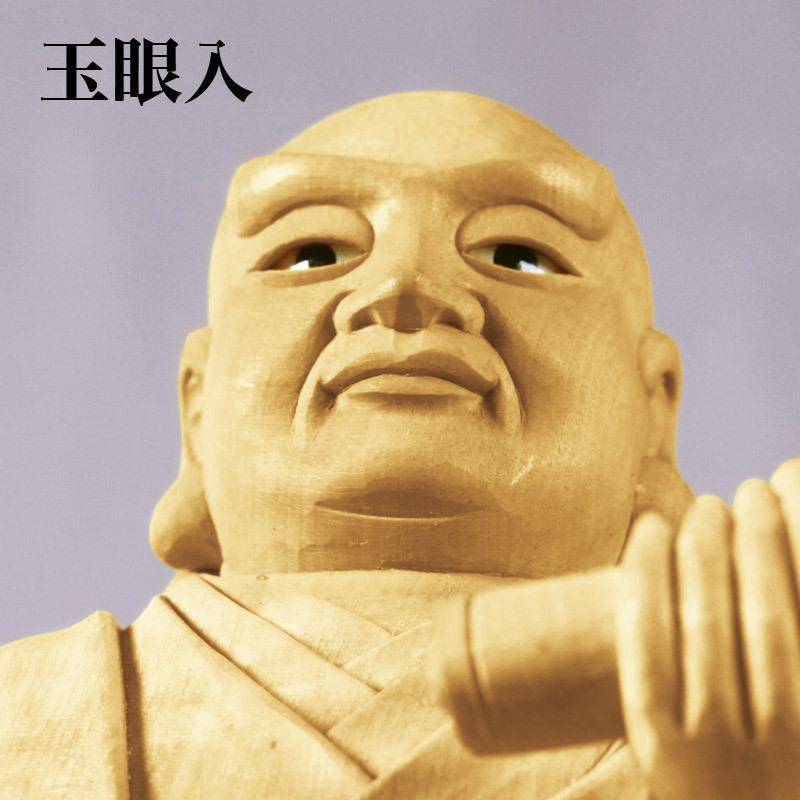 仏像 【本柘植(ツゲ)】 日蓮 眼入り 極上彫　2.5寸（高さ：165mm） 木彫 仏像販売 通販 日蓮宗 仏壇 仏具_1