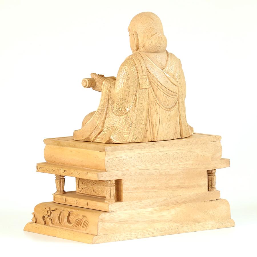 なーむくまちゃん工房 仏像 【総柘植(ツゲ)】 日蓮 金泥書 1.8寸（高さ