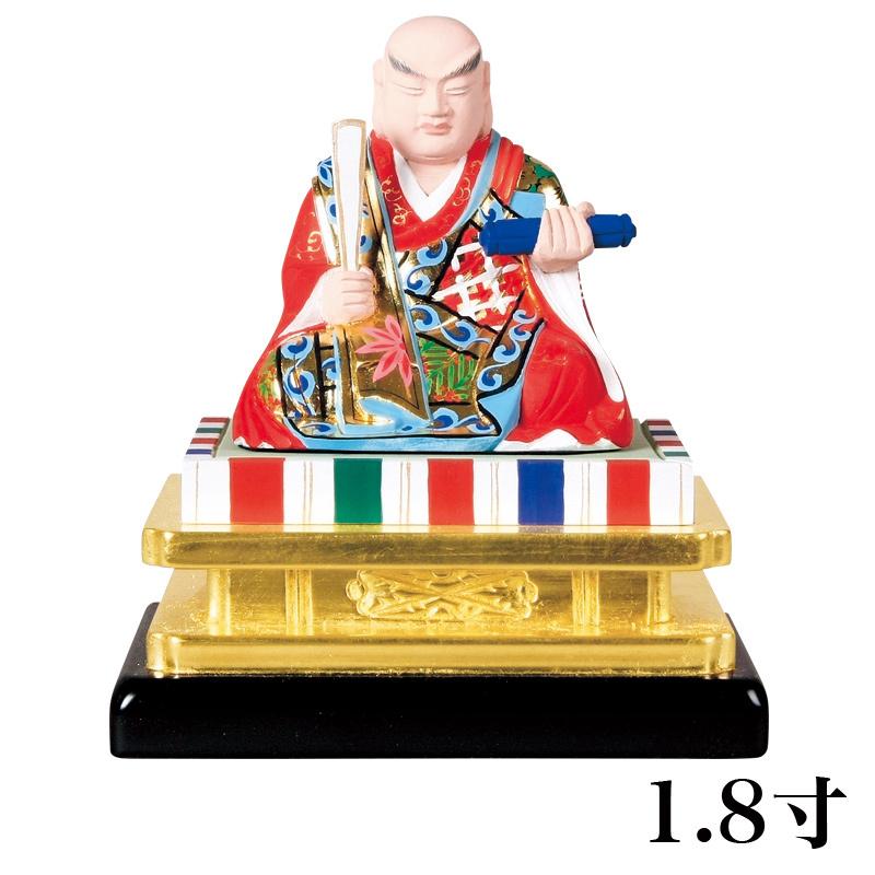 仏像  彩色 日蓮　1.8寸（高さ：123mm） 木彫 仏像販売 通販 日蓮宗 仏壇 仏具