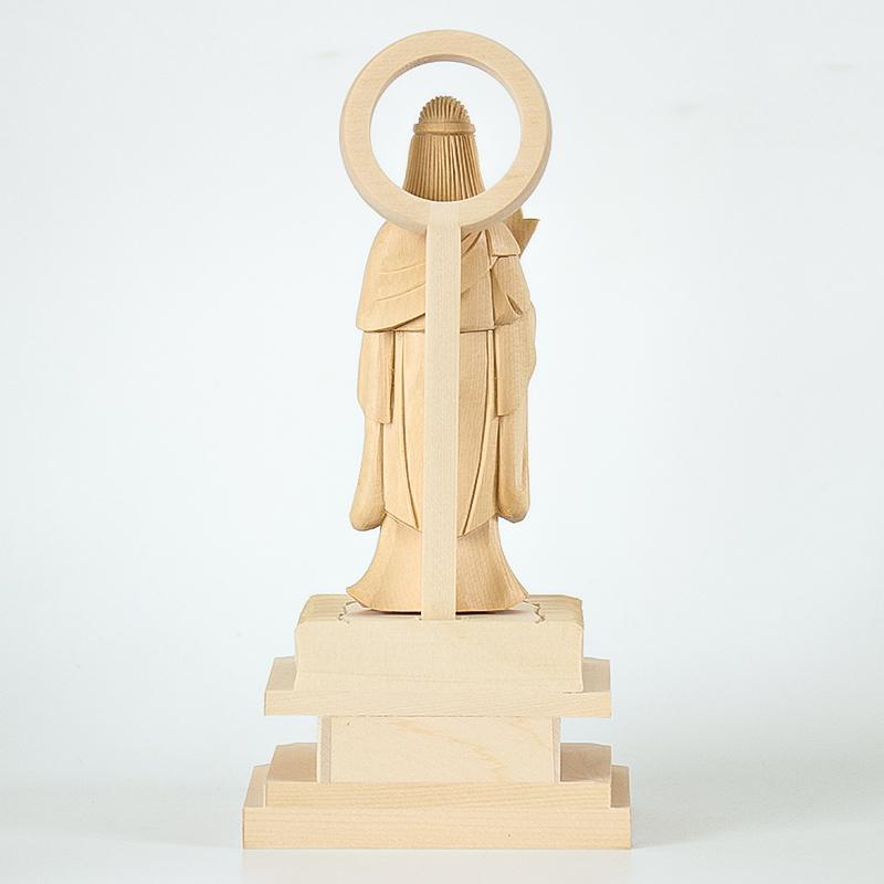 仏像 総白木 子安鬼子母神　5.0寸（高さ：273mm） 木彫 仏像販売 きしもじん 日蓮宗 仏壇 仏具_5
