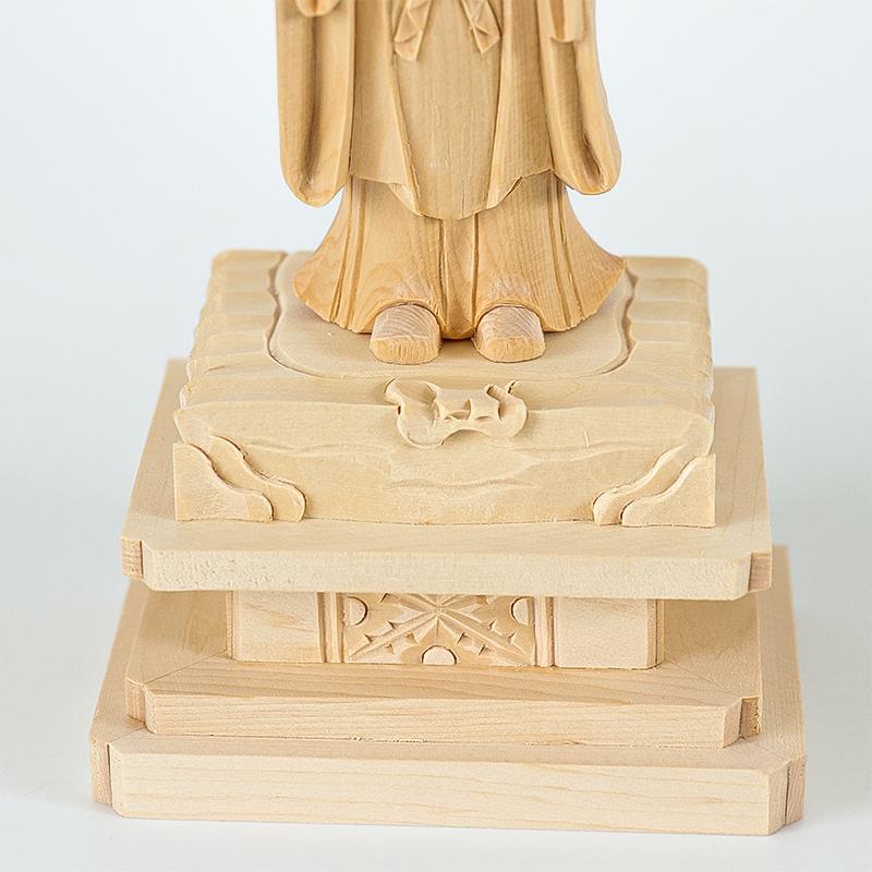 仏像 総白木 子安鬼子母神　5.0寸（高さ：273mm） 木彫 仏像販売 きしもじん 日蓮宗 仏壇 仏具_9