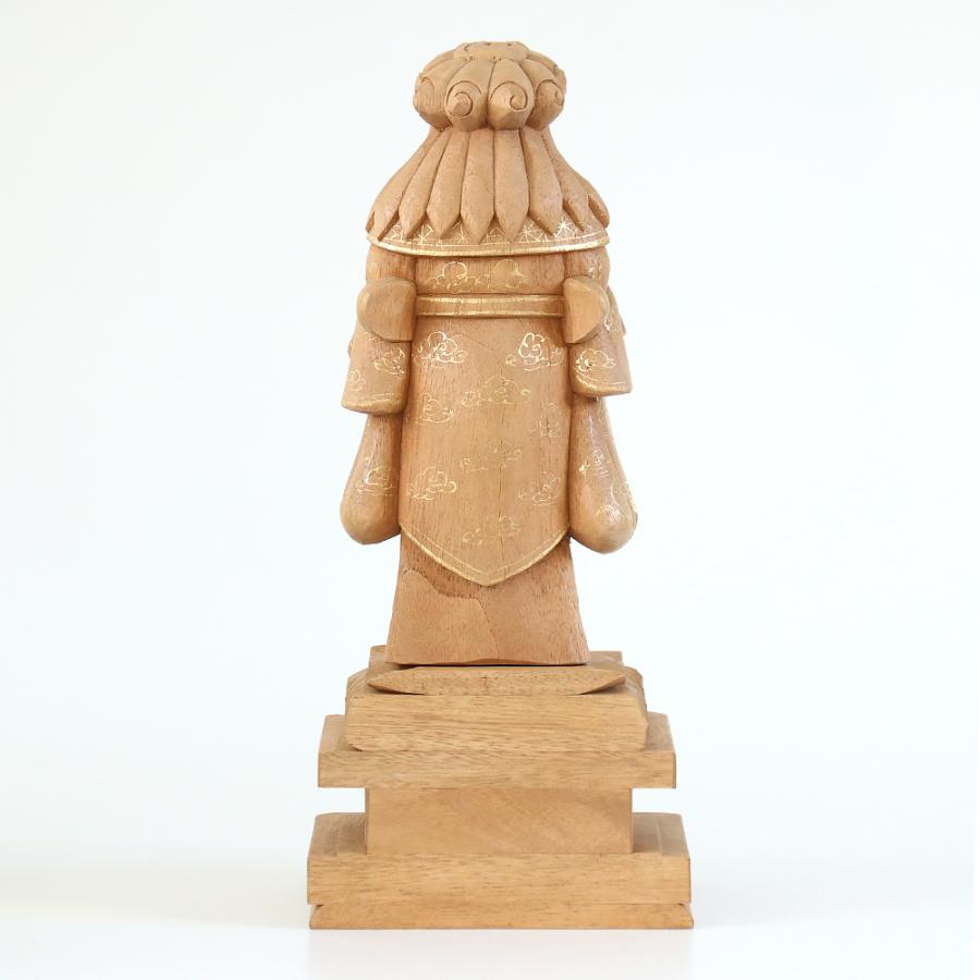 仏像 楠木地彫 中山鬼子母神 金泥書 4.5寸（高さ：225mm） 木彫 仏像販売 きしもじん 法華経 仏壇 仏具_6