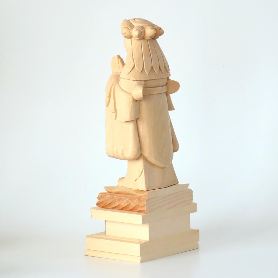 なーむくまちゃん工房 仏像 総白木 中山鬼子母神 3.0寸（高さ：160mm