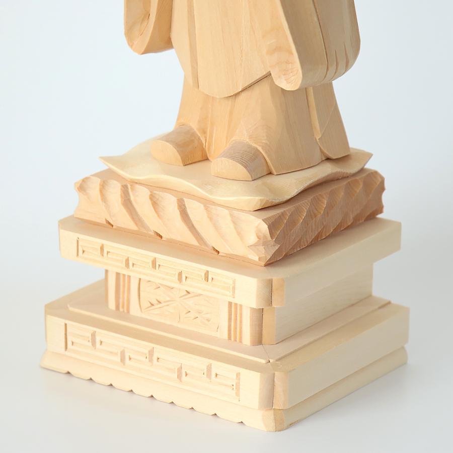 仏像  総白木  中山鬼子母神 4.0寸（高さ：195mm） 木彫 仏像販売  きしもじん 法華経  仏壇 仏具の画像