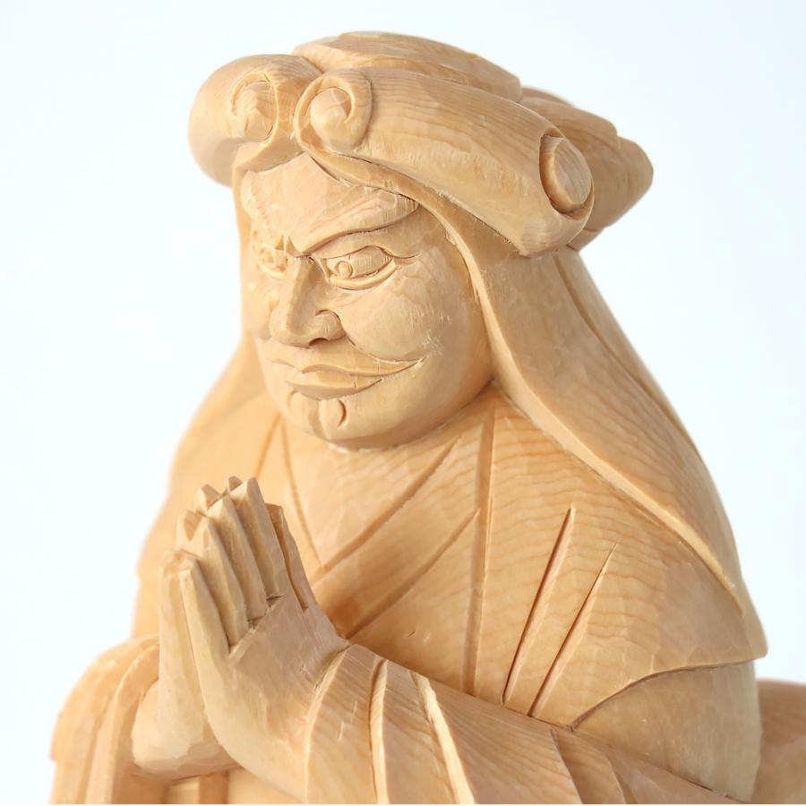 仏像  総白木  中山鬼子母神 4.0寸（高さ：195mm） 木彫 仏像販売  きしもじん 法華経  仏壇 仏具の画像