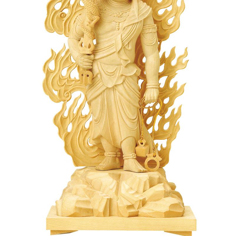 大型高30cm 豪華！仏像不動明王立像 銅製品 仏教美術品 真言宗 彫刻