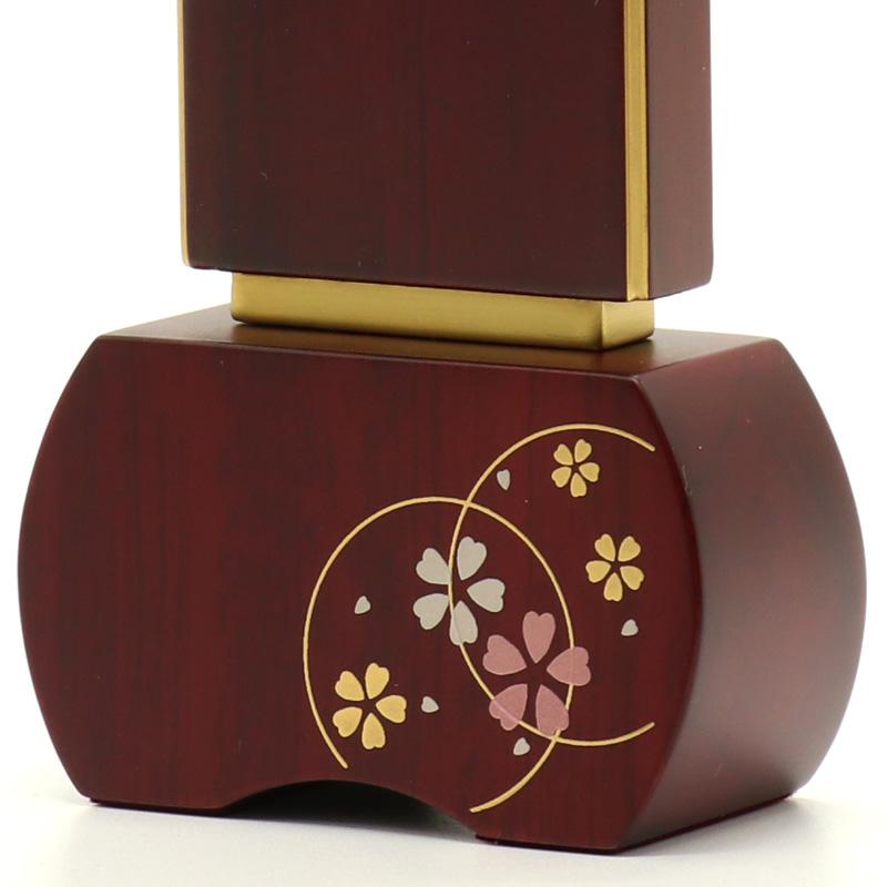 位牌 モダン 優徳 心花 蒔絵入 3.0寸 高さ:13.6cm 花位牌 本位牌 ゆうとく このか モダン位牌 仏壇 小さい 文字 優雅 お位牌 名入れ おしゃれ_12