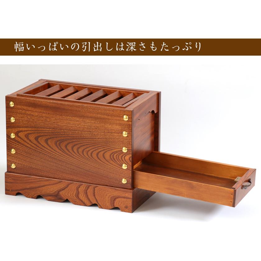 なーむくまちゃん工房 寺院仏具 神社・お寺でも使う 箱型賽銭箱 ケヤキ