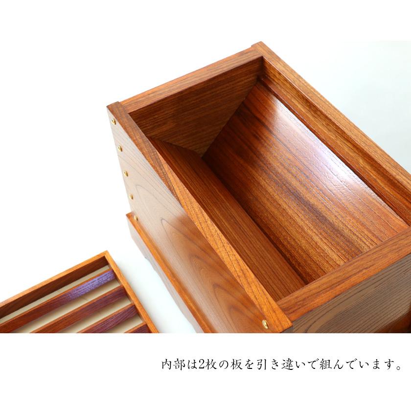 なーむくまちゃん工房 寺院仏具 神社・お寺でも使う 箱型賽銭箱 ケヤキ