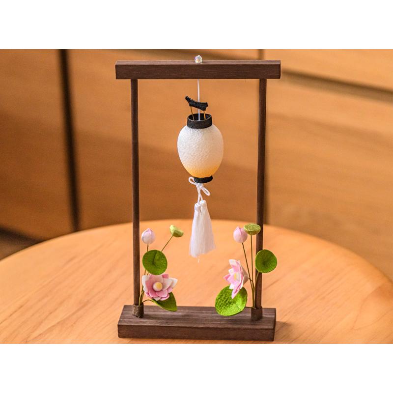 【希少】ハリセンボン剥製 魔除 提灯 吊り飾り 料亭和食 縁起物 開運 美品① なーむくまちゃん工房 お盆飾り ちりめん 蓮の花 (57-56) 縮緬 吊り