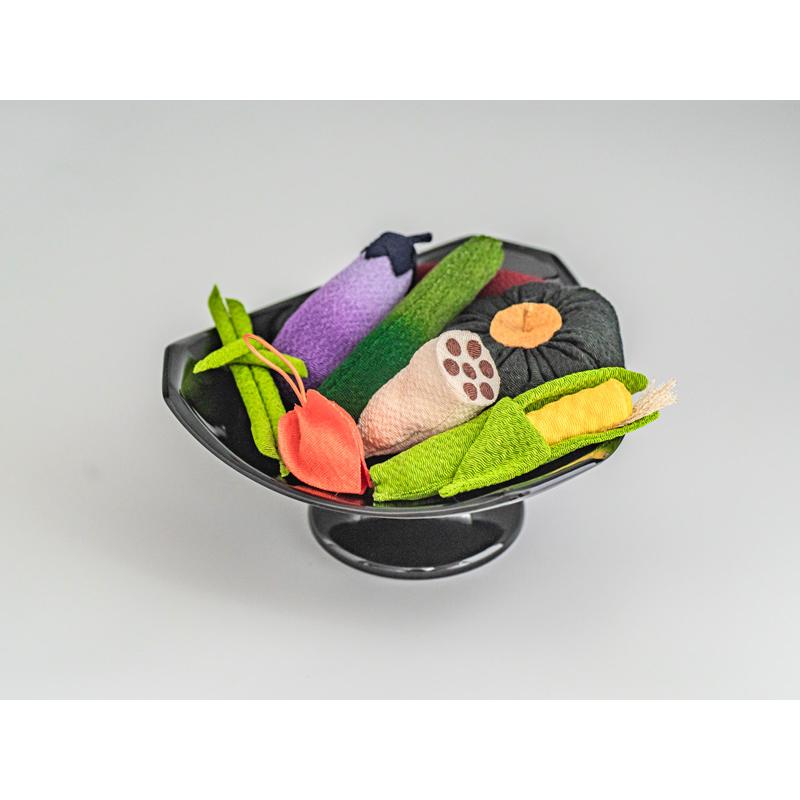 なーむくまちゃん工房 お盆飾り ちりめん細工 お供え物 野菜セット 台