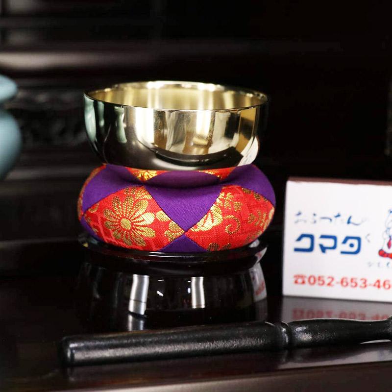 なーむくまちゃん工房 仏具 セット 瑠璃色 金蓮 陶器5点+おりんセット
