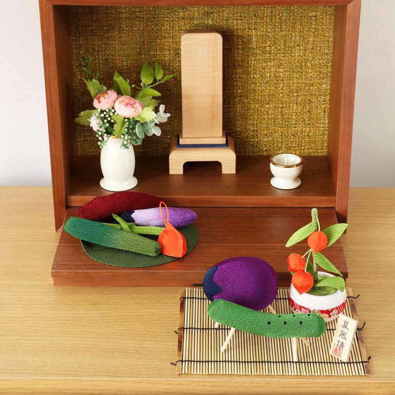 なーむくまちゃん工房 初盆3点セット 新盆セット お盆飾り 白紋天 精霊
