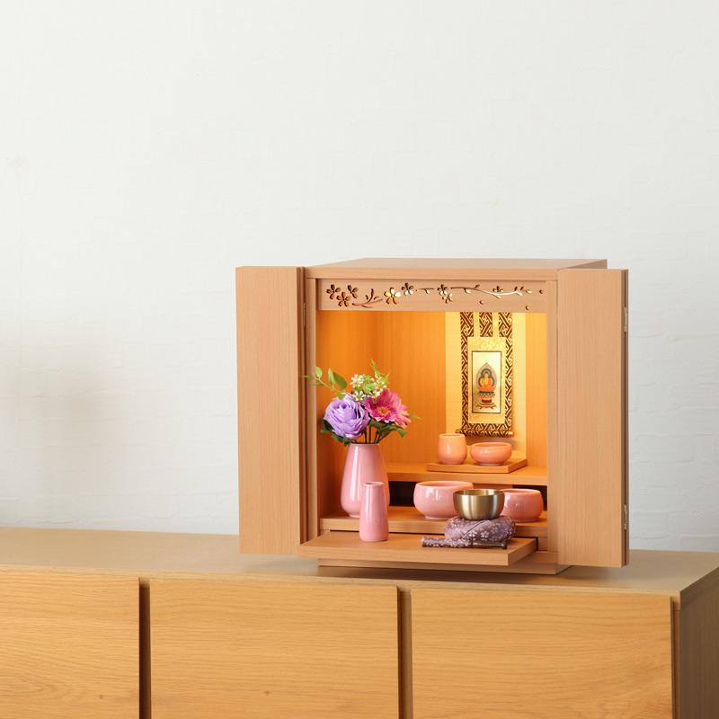 なーむくまちゃん工房 ミニ仏壇 モダン 花蓮 かれん 14号 仏具セット