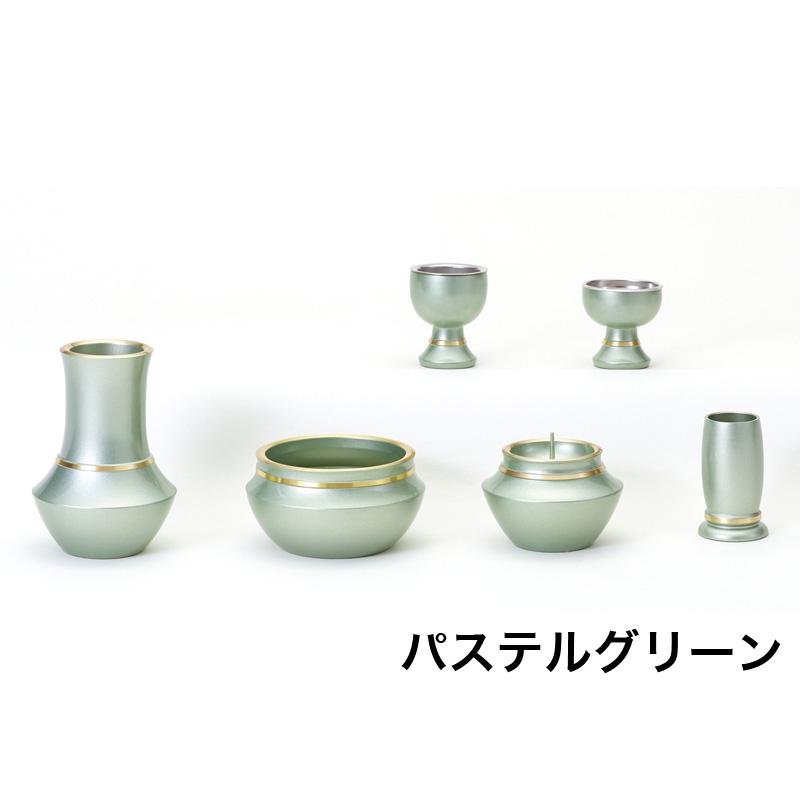 仏具6点セット 浄丸型 真鍮製 かわいい 仏壇 仏具 具足セット_1