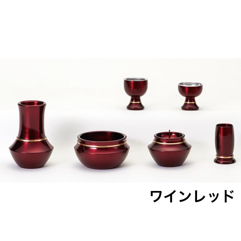 仏具6点セット 浄丸型 真鍮製 かわいい 仏壇 仏具 具足セット_5