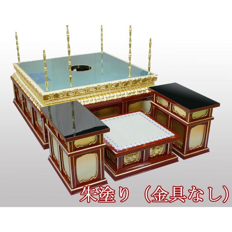 なーむくまちゃん工房 寺院仏具 幸心流型護摩壇 4.0尺 朱塗り 黒塗り