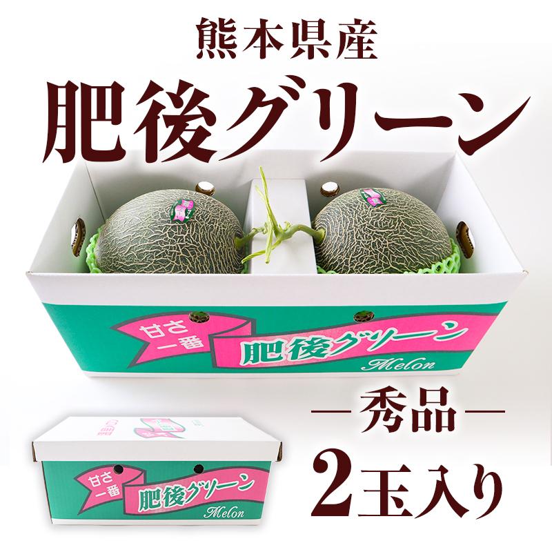 メロン 肥後グリーン 父の日 熊本産 秀品 1玉 2玉 お供え ギフト 高級