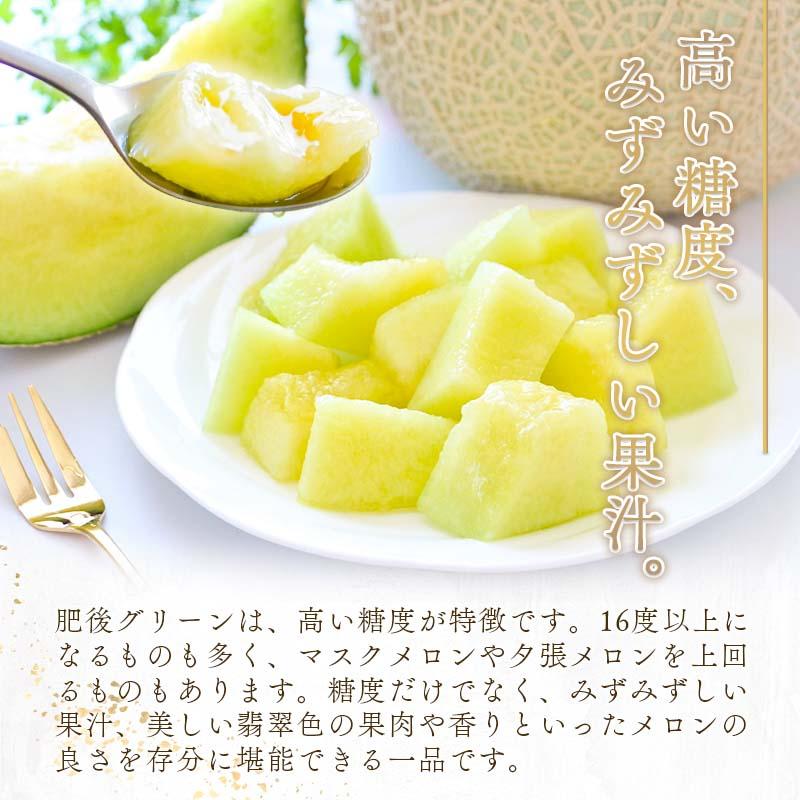 メロン 肥後グリーン お中元 熊本産 秀品 1玉 2玉 お供え ギフト 高級