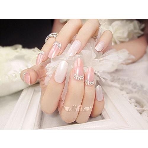 ネイルチップ つけ爪 シンプルピンク パールピンクきらきらビーズ B017snsb7k Kumagai Online Shop 通販 Yahoo ショッピング